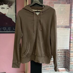 Old Navy Taupe Zip-Up Hoodie